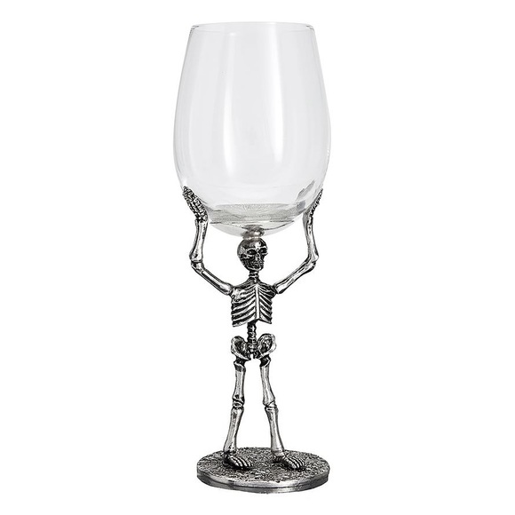 Pottery Barn Skeleton Wine Glasses (x1) - Picture 1 of 4